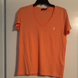 Polo by Ralph Lauren Orange V-Neck T-Shirt